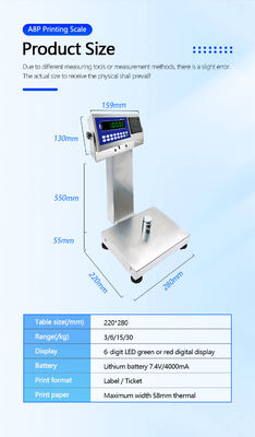 6kg 容量 A8SP 印刷 小型 プレート 規模 広形 縦棒 22cm*28cm 調整可能