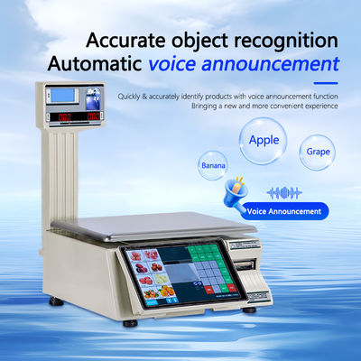 最大範囲 30kg インテリジェントバーコードテーブルスケール SHW-TMF6 10/7 インチディスプレイ