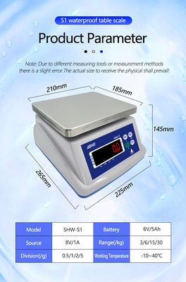 AC/DC電源 SOHE A1S 防水スケール IP68 3KG ステンレス鋼設計