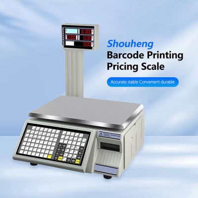 SHW-TMC 30kg バーコード印刷テーブルスケール,AC/DC電源と最大範囲