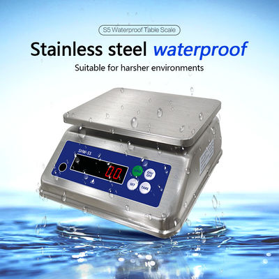 15kg S5 ダブルスクリーンステンレスステール防水テーブル -10C-40Cのための電子秤