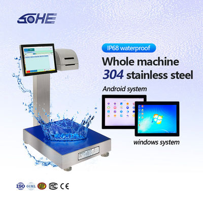 防水 スマートスケール SOHE 60KG 450*600mm プラグイン ウィンドウ システム カスタマイズできるプリンター