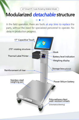 産業用プラットフォームスケール60cm×80cm ターニング15インチAndroidタッチスクリーン