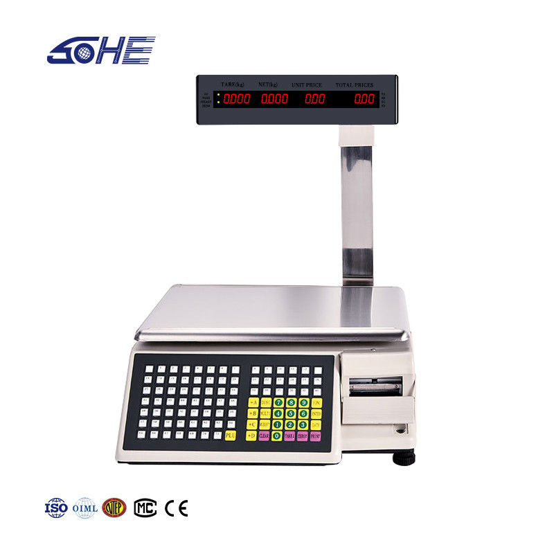 先進的な印刷バーコードテーブルスケール SHW-TMB 30kg AC 100-240V/DC21V電源